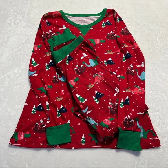 WONDERSHOP Womens Dinosaur Christmas Pajamas Red Size Small - Picture 2 of 12